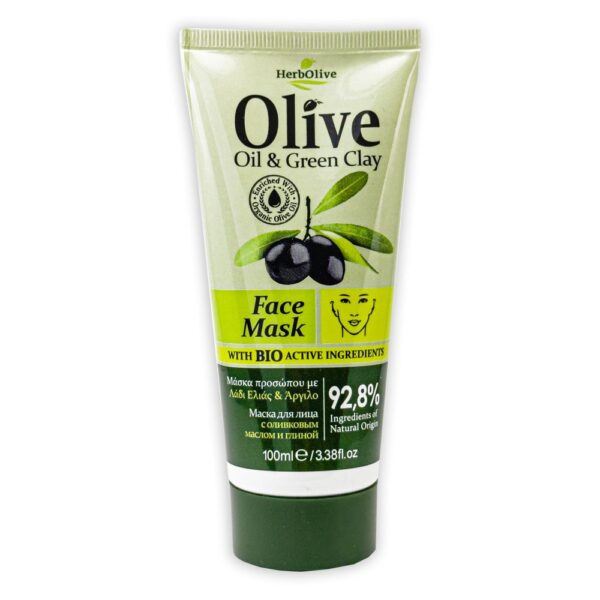 Herbolive Maska na tvár s olivovým olejom a zeleným ílom  Herbolive Face mask green clay