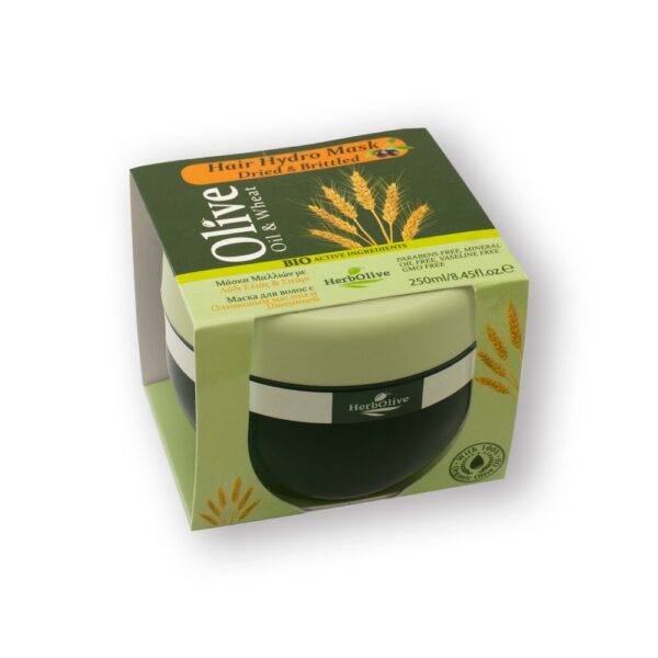 Herbolive Maska na vlasy s pšenicou - hydratačná pre suché a krehké vlasy  Herbolive Hair hydro mask with wheat