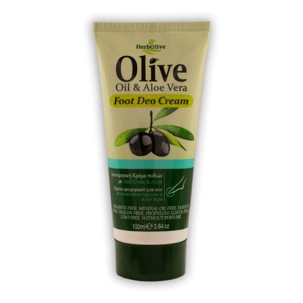 Herbolive Parfumovaný krém na nohy s olivami a aloe  Herbolive Foot cream deodorant