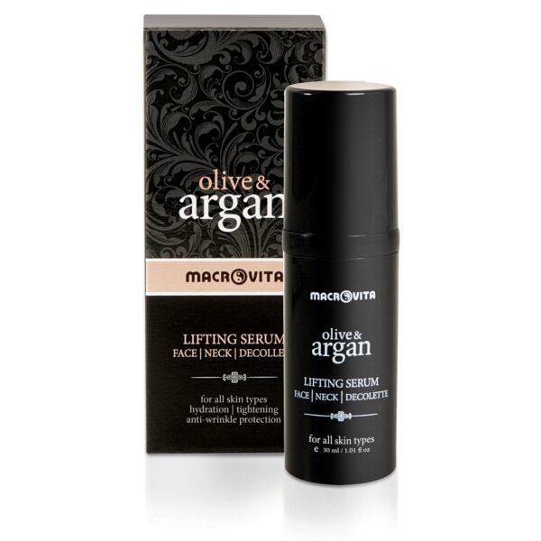Macrovita Olive & Argan Liftingové sérum na tvár, krk a dekolt  Olive & Argan Lifting serum face/neck/decollete