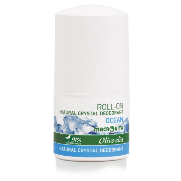 Olive-Elia Prírodný guľôčkový dezodorant s morskou vôňou  Olive-Elia Natural crystal deodorant roll-on ocean