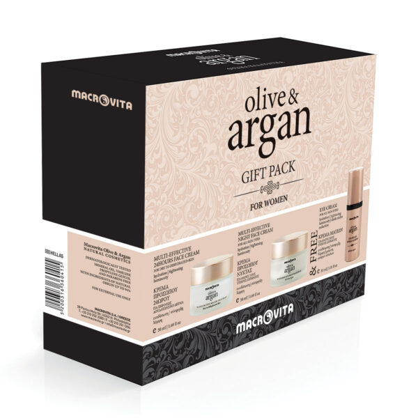 Macrovita Olive & Argan Darčekový set pre suchú a dehydrovanú pokožku - 9/25 + 9/25 + 1/27  Olive & Argan Gift set dry cream+night cream+eye cream