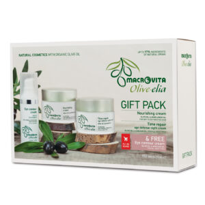 Olive-Elia Darčekový set pre suchú pokožku  Olive-Elia Gift set Nourishing cream+time repair cream+eye cream
