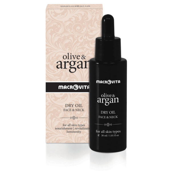 Macrovita Olive & Argan Suchý olej na tvár a krk  Olive & Argan Face & neck dry oil