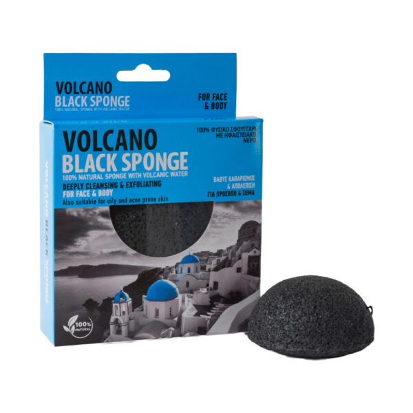 Santo Volcano Spa Konjaková Hubka (malá)  Santo Volcano Spa Volcano Black Sponge