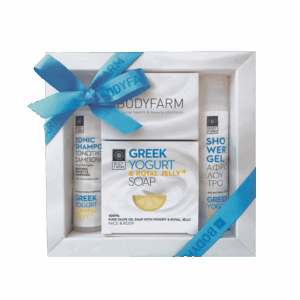 Greek yogurt Mini darčekový set I  Greek Yogurt & Royal jelly Mini gift pack  (SG+SH+Soap)
