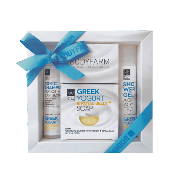 Greek yogurt Mini darčekový set I  Greek Yogurt & Royal jelly Mini gift pack  (SG+SH+Soap)