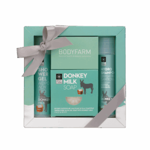 Donkey milk Mini darčekový set II  Donkey milk Mini gift set (SG + Shampoo + Soap)
