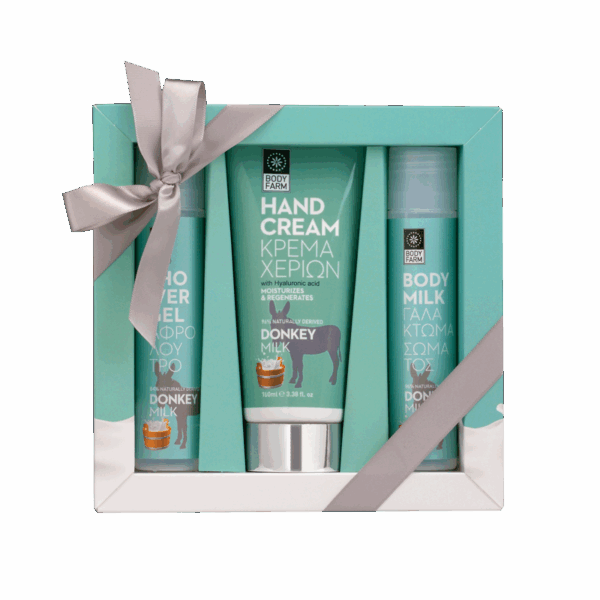 Donkey milk Mini darčekový set III  Donkey milk Mini gift set (SG+ BM + HC )