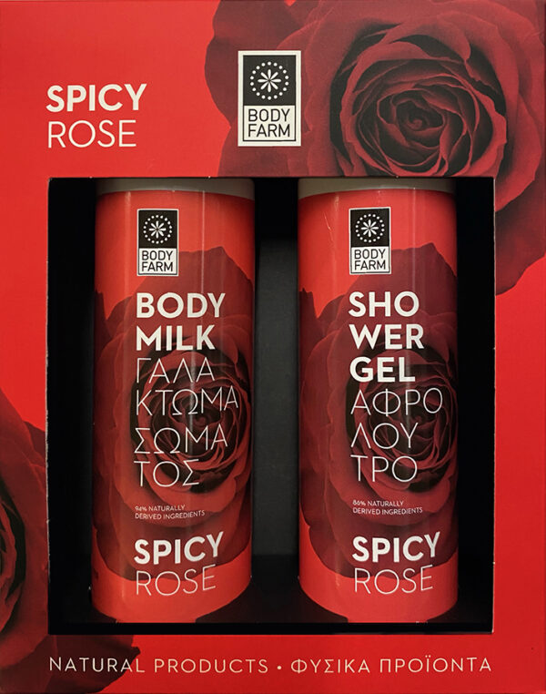 BodyFarm Darčekový set s ružou  BodyFarm Gift pack spicy rose (SG + BM)