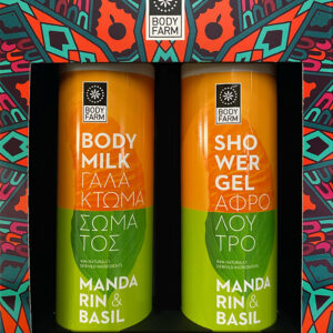 BodyFarm Darčekový set s mandarínkou a bazalkou  BodyFarm Gift pack Mandarine - basil (SG + BM)