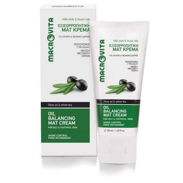 Macrovita Zmatňujúci krém na mastnú a problémovú pokožku  Olive oil Oil balancing mat cream - oily & problematic skin