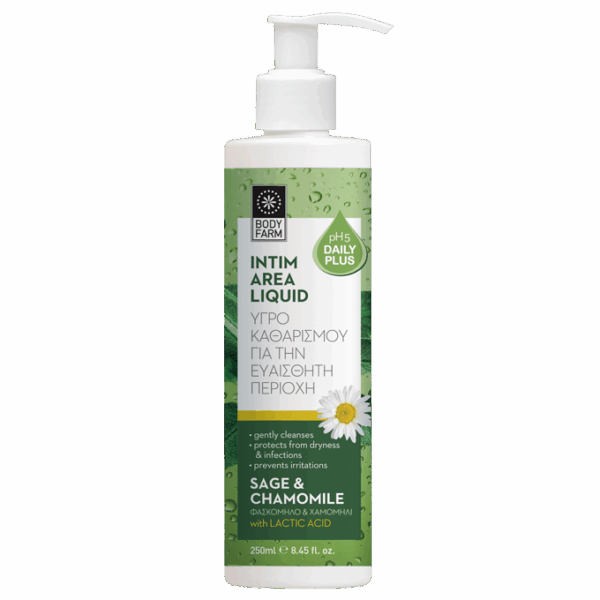 BodyFarm Tekuté mydlo na intímnu hygienu s kamilkou a šalviou  Bodyfarm Chamomile and sage liquid soap for intiamate area