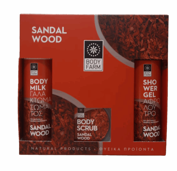 BodyFarm Veľký darčekový set so santalovým drevom II  BodyFarm Gift set sandalwood (SG + BM + BS)