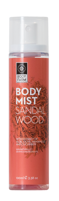 Bodyfarm Telový sprej so santalovým drevom  Bodyfarm Body Mist Sandalwood
