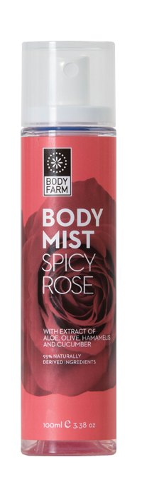 Bodyfarm Telový sprej s ružou  Bodyfarm Body Mist Spicy Rose