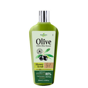 Herbolive Sprchovací peelingový gél s olivovými kôstkami  Herbolive Body shower scrub with olive stones