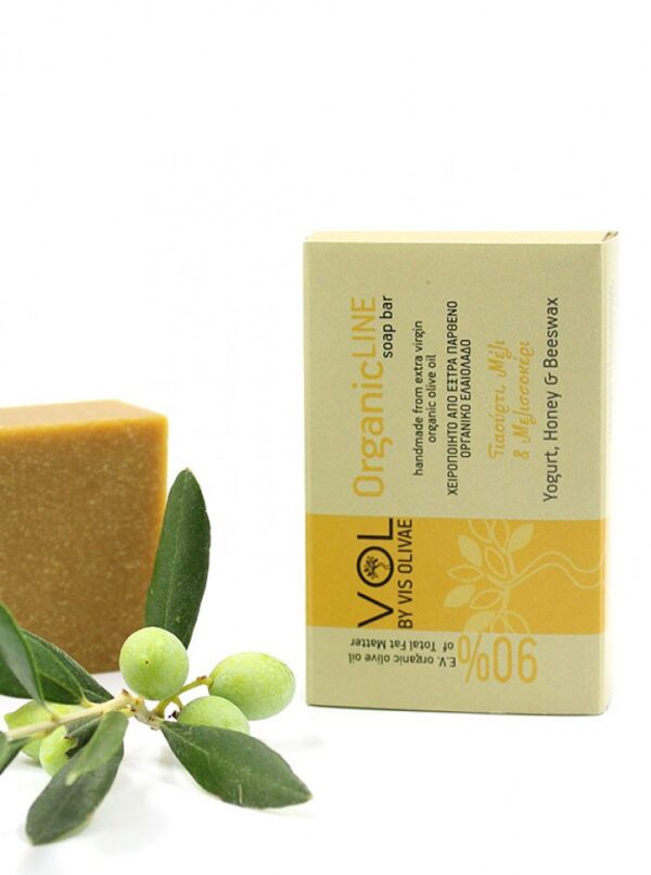 Vis Olivae Organické mydlo s jogurtom, medom a včelím voskom  90 g  Vis Olivae Yogurt, honey and beeswax soap organic