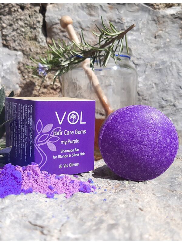 Vis Olivae Tuhý šampón na vlasy "my.purple" pre všetky typy vlasov  Vis Olivae Solid shampoo bar "my.Purple"