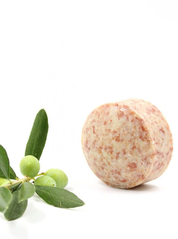 Vis Olivae Prírodné okrúhle mozaikové mydlo s opunciou, aloe vera a ružovým ílom  Vis Olivae Round stone mosaic soap prickly pear, aloe vera and pink clay, natural
