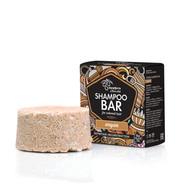 Olive-Elia Tuhý šampón pre farbené vlasy s arganovým olejom  Olive-Elia Shampoo Bar for Colored Hair Argan