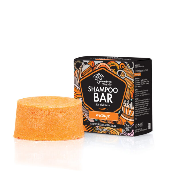 Olive-Elia Tuhý šampón na matné vlasy s pomarančom  Olive-Elia Shampoo Bar for Dull Hair Orange