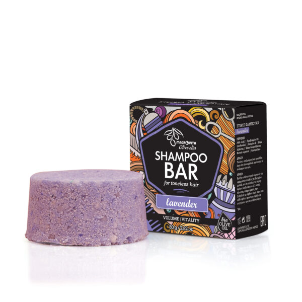 Olive-Elia Tuhý šampón pre vlasy bez farby s levanduľou  Olive-Elia Shampoo Bar for Toneless Hair Lavender