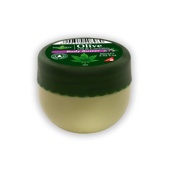 Herbolive Telové maslo s konopným olejom mini  Herbolive Mini body butter cannabis