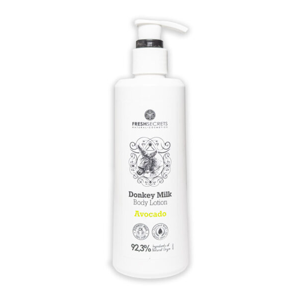 Fresh Secrets Telové mlieko s oslím mliekom a avokádom  Fresh Secrets Donkey Milk Body lotion avocado
