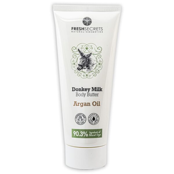Fresh Secrets Telové maslo s oslím mliekom a arganovým olejom  Fresh Secrets Donkey Milk Body butter argan oil